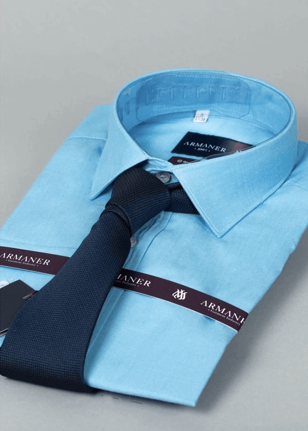 Vêtements pour hommes : la chemise bleue Maya ARMANER CHEMISES