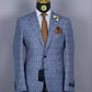 Blazer Bleu Clair Motif pour homme | Vêtements pour hommes BLAZERS MOUBARAK SHOP