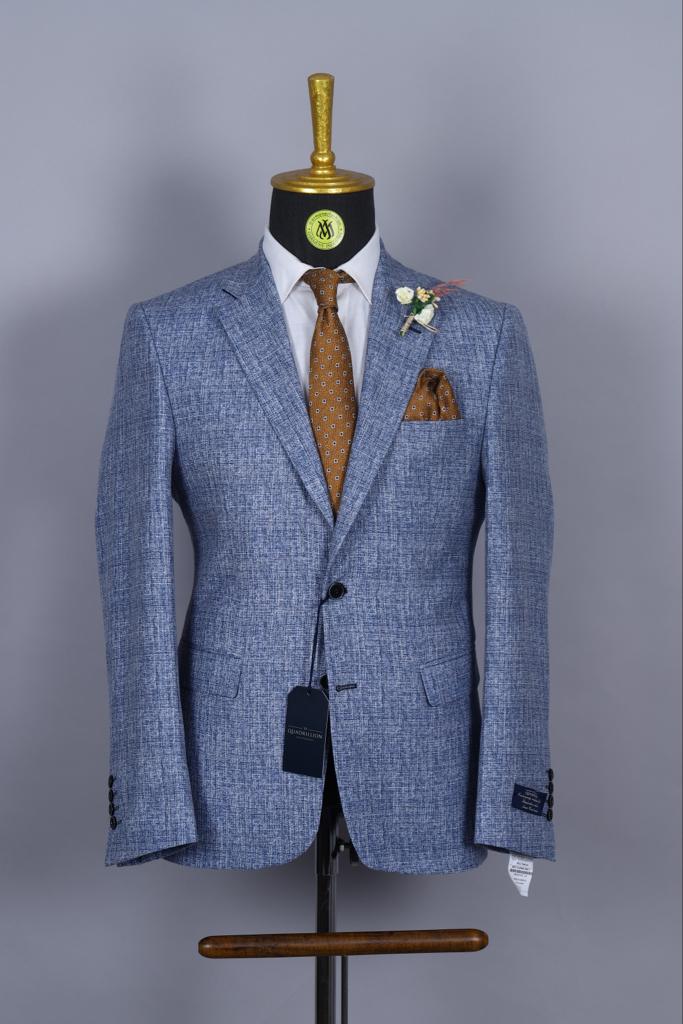 Light Blue Patterned Blazer