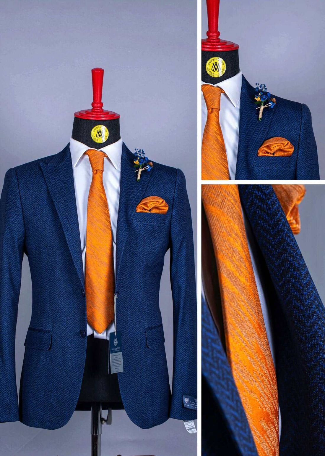 Blazer à motif bleu pour homme | Vêtements pour hommes BLAZERS MOUBARAK SHOP