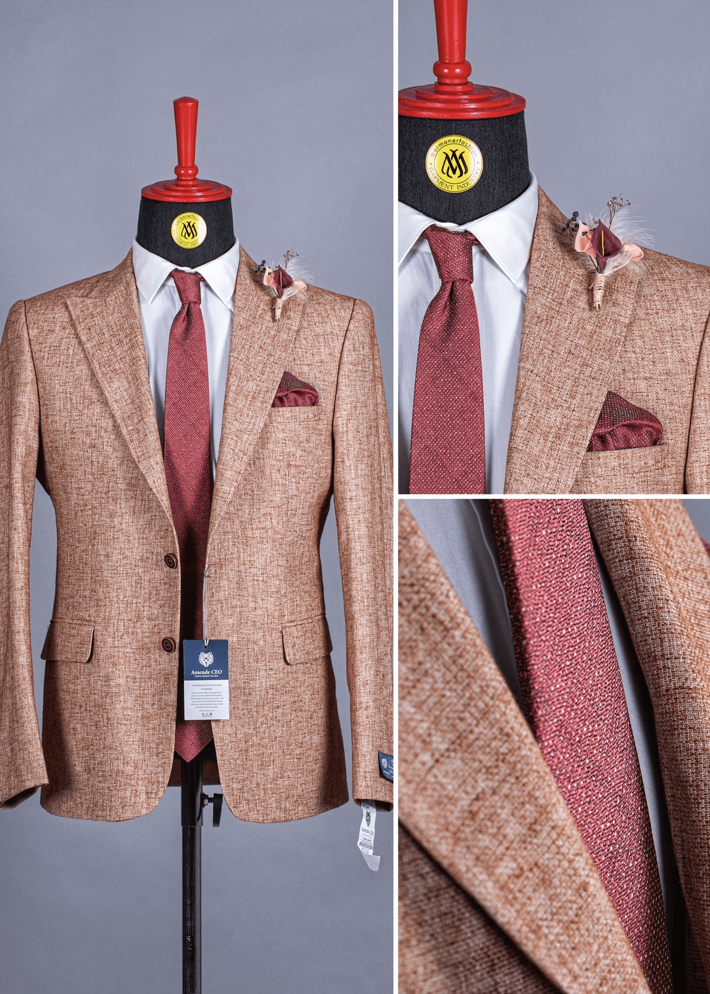 Brown White Blazer