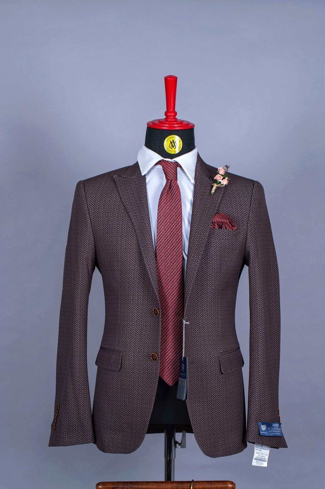 Brown Patterned Blazer