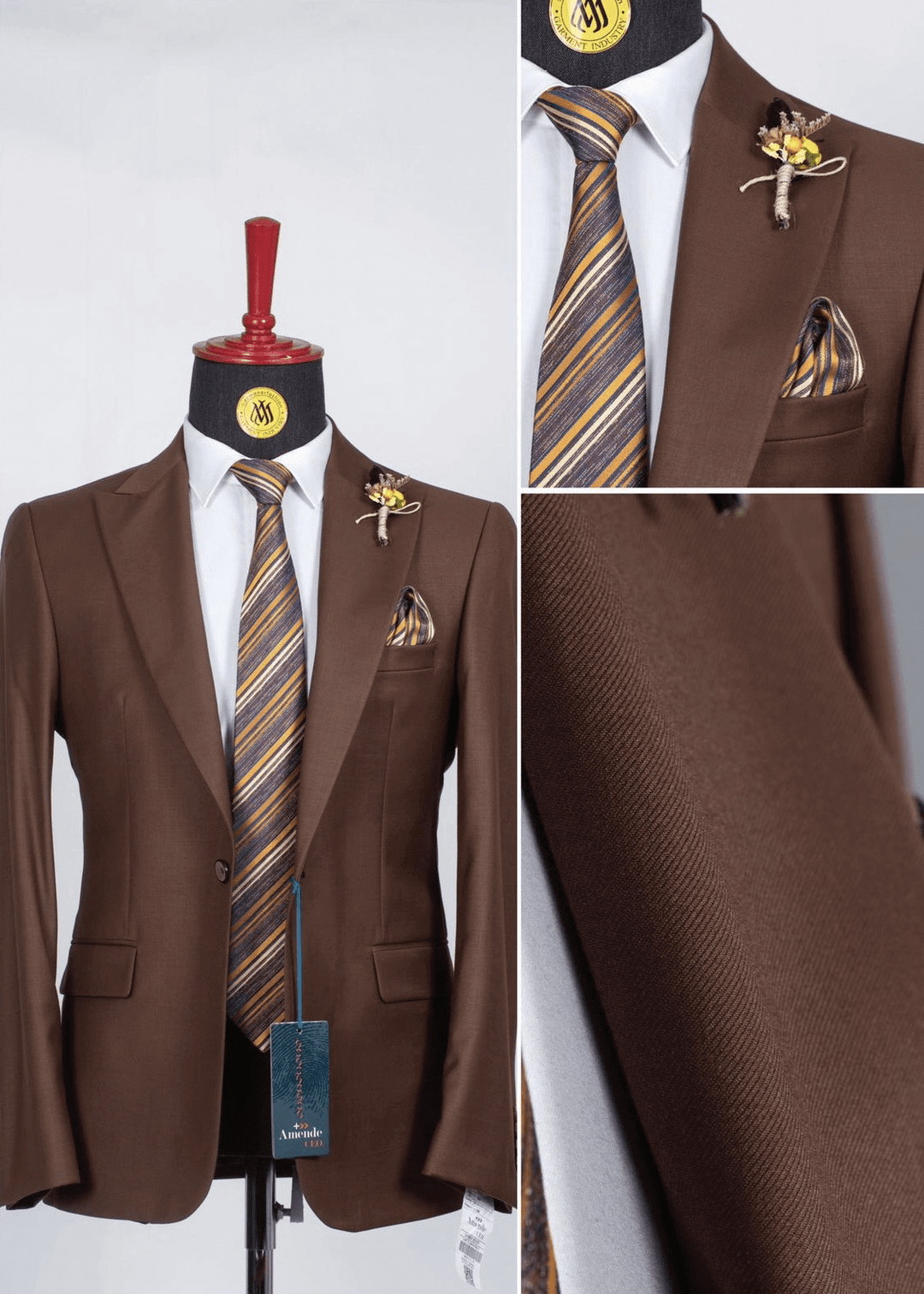 Blazer marron élégant pour le gentleman moderne BLAZERS MOUBARAK SHOP