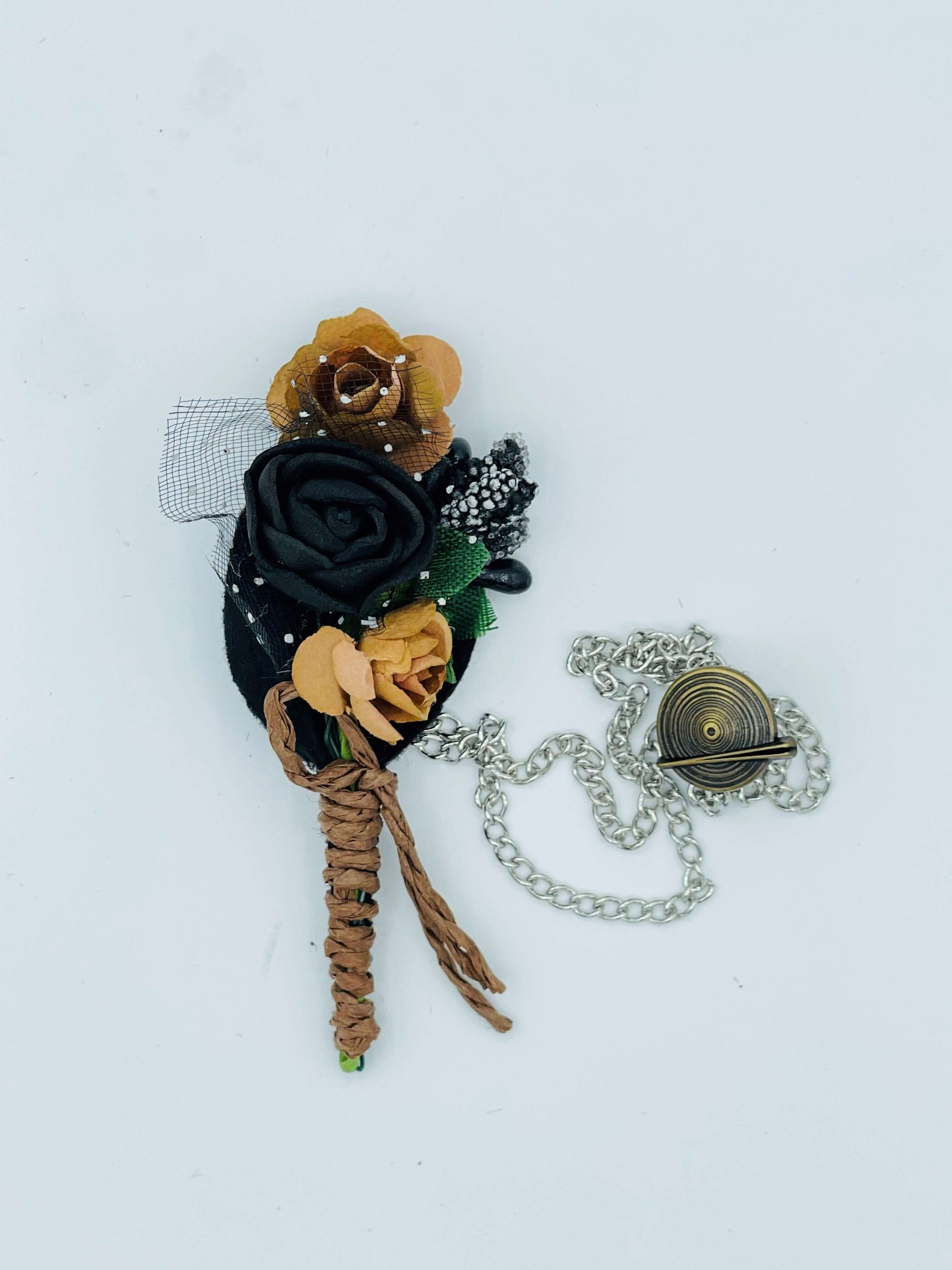 Broche à fleur et chaine - Pins pour costume homme BROCHE MOUBARAK SHOP