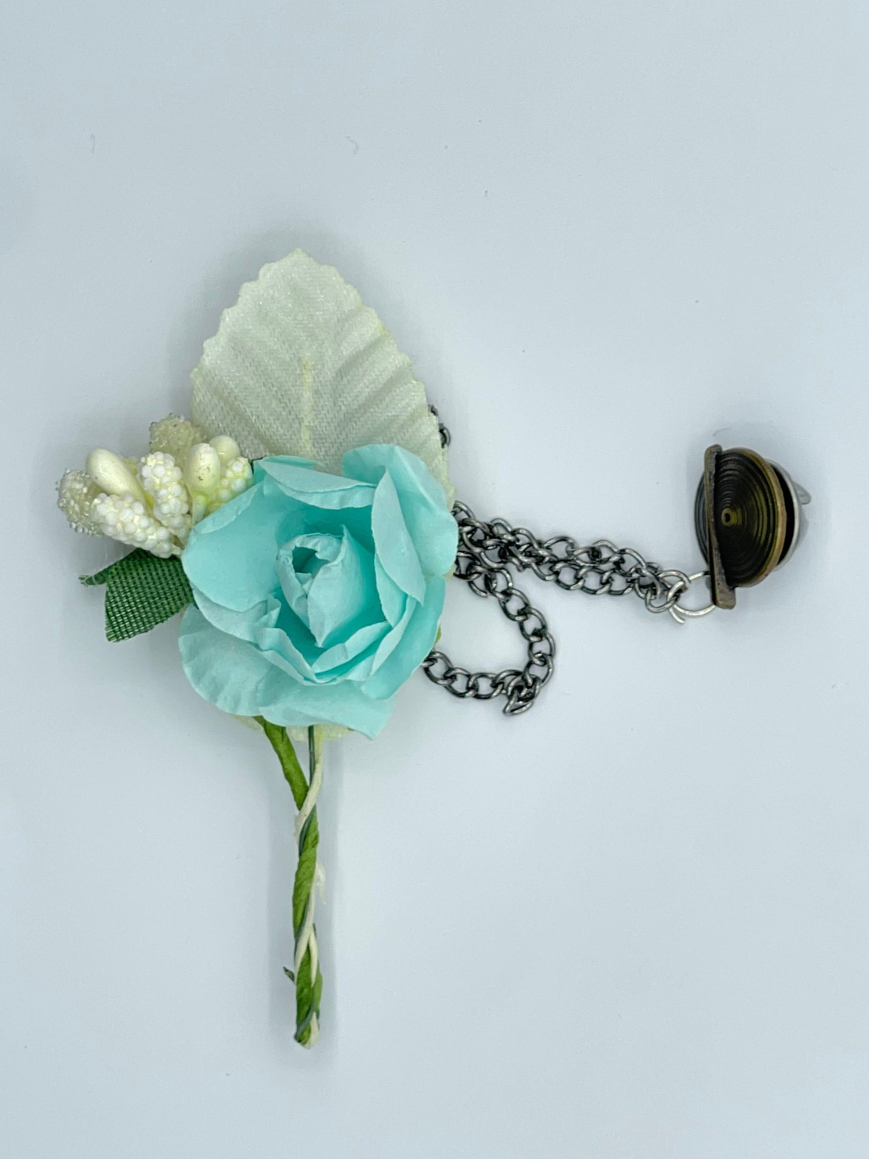 Broche Fleur et Chaine - Verte BRC024