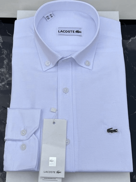 Chemise Lacoste blanche pour homme en vente à Dakar CHEMISES MOUBARAK SHOP