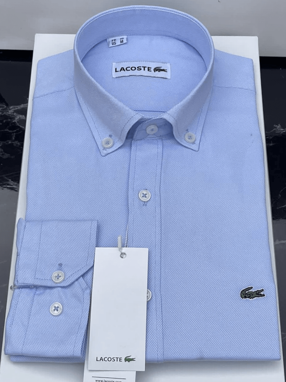 Chemise homme Lacoste bleu clair CHEMISES MOUBARAK SHOP