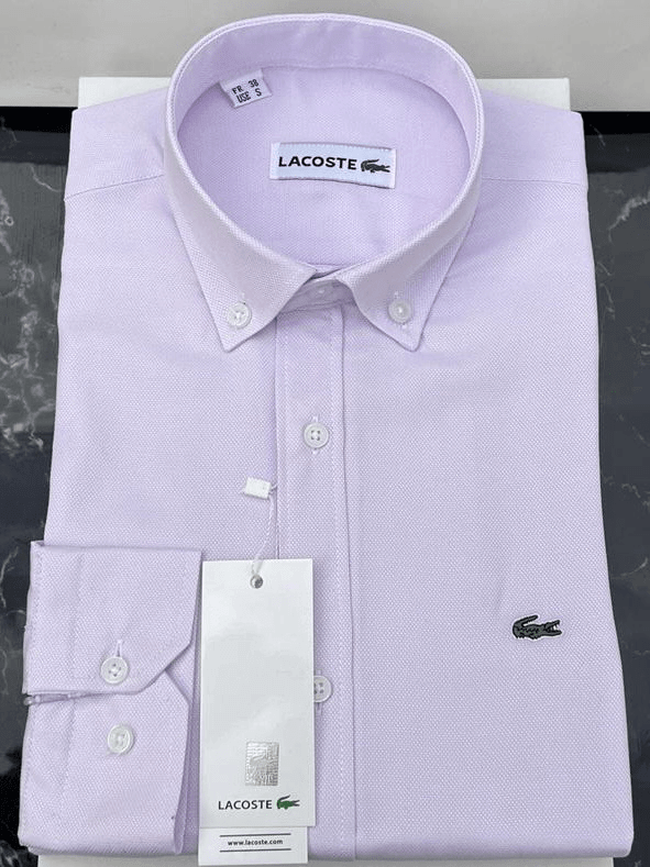 La parfaite chemise Lacoste rose clair à Dakar CHEMISES MOUBARAK SHOP