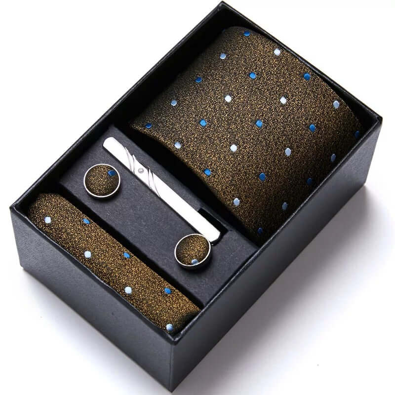 Coffret Cravate Marron Noir CRV16