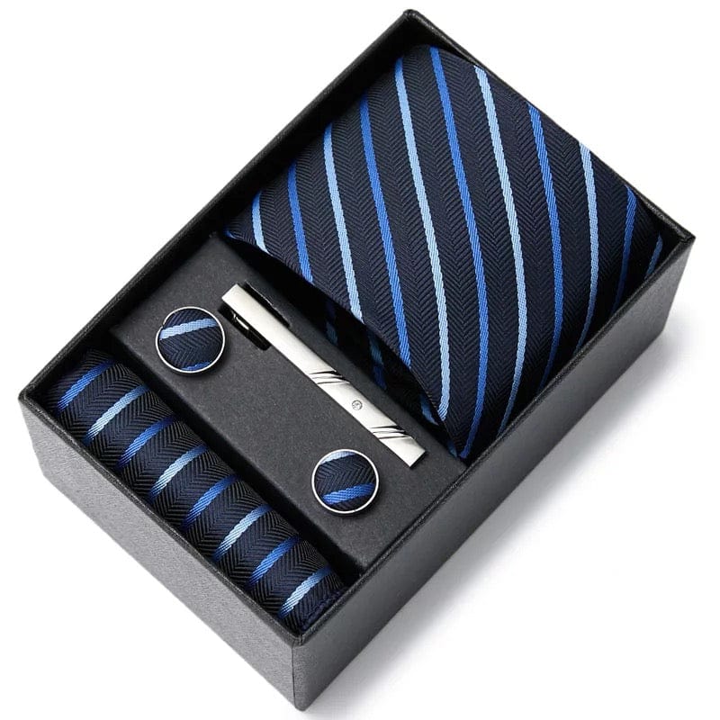 Coffret Cravate Noir Motif CRV36