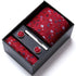Coffret Cravate de luxe pour hommes : Cravate, pince, pochette et boutons manchettes COFFRET CRAVATE MOUBARAK SHOP