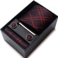 Coffret Cravate de luxe pour hommes : Cravate, pince, pochette et boutons manchettes COFFRET CRAVATE MOUBARAK SHOP