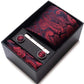 Coffret Cravate de luxe pour hommes : Cravate, pince, pochette et boutons manchettes COFFRET CRAVATE MOUBARAK SHOP