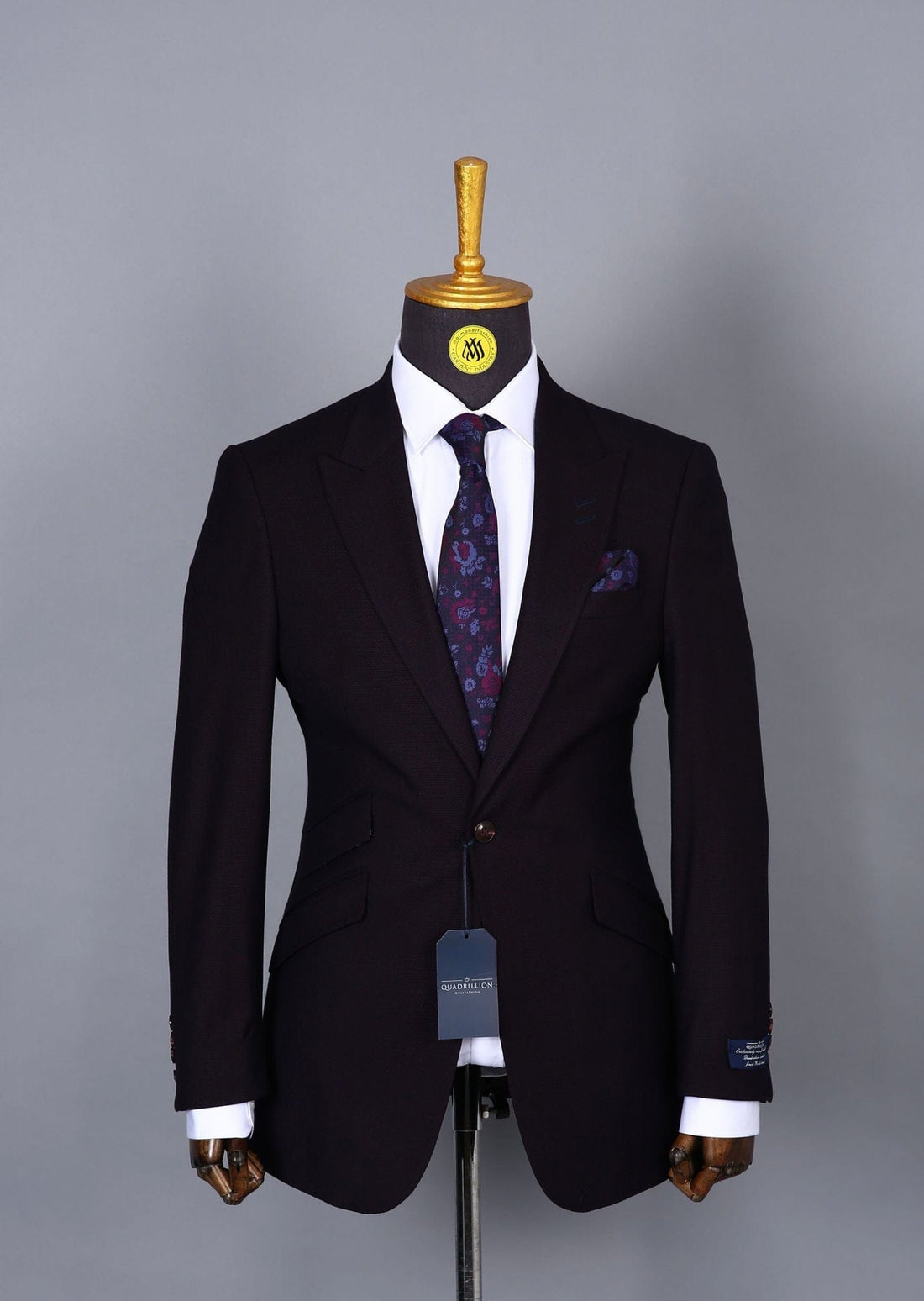 Costume 2 pièces aubergine 1 bouton pour homme COSTUMES 2 PIECES V.I.P MOUBARAK SHOP