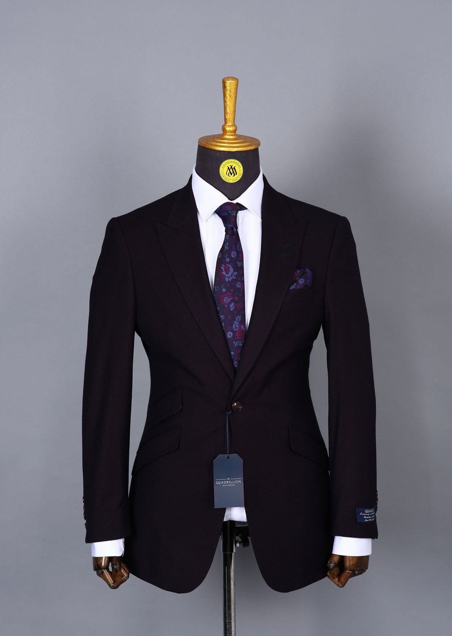 Costume 2 pièces aubergine 1 bouton pour homme COSTUMES 2 PIECES V.I.P MOUBARAK SHOP