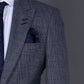 Costume 2 pièces bleu motif 1 bouton pour homme COSTUMES 2 PIECES V.I.P MOUBARAK SHOP