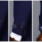 Costume 2 Pièces bleu rayé 1 bouton pour homme COSTUMES 2 PIECES V.I.P MOUBARAK SHOP