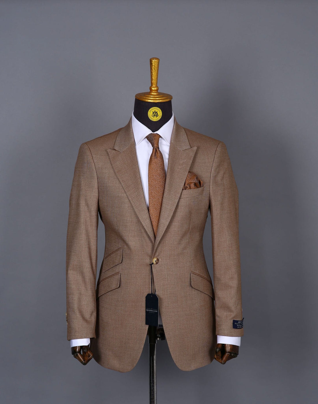 Costume 2 Pièces kaki 1 bouton pour homme COSTUMES 2 PIECES V.I.P MOUBARAK SHOP