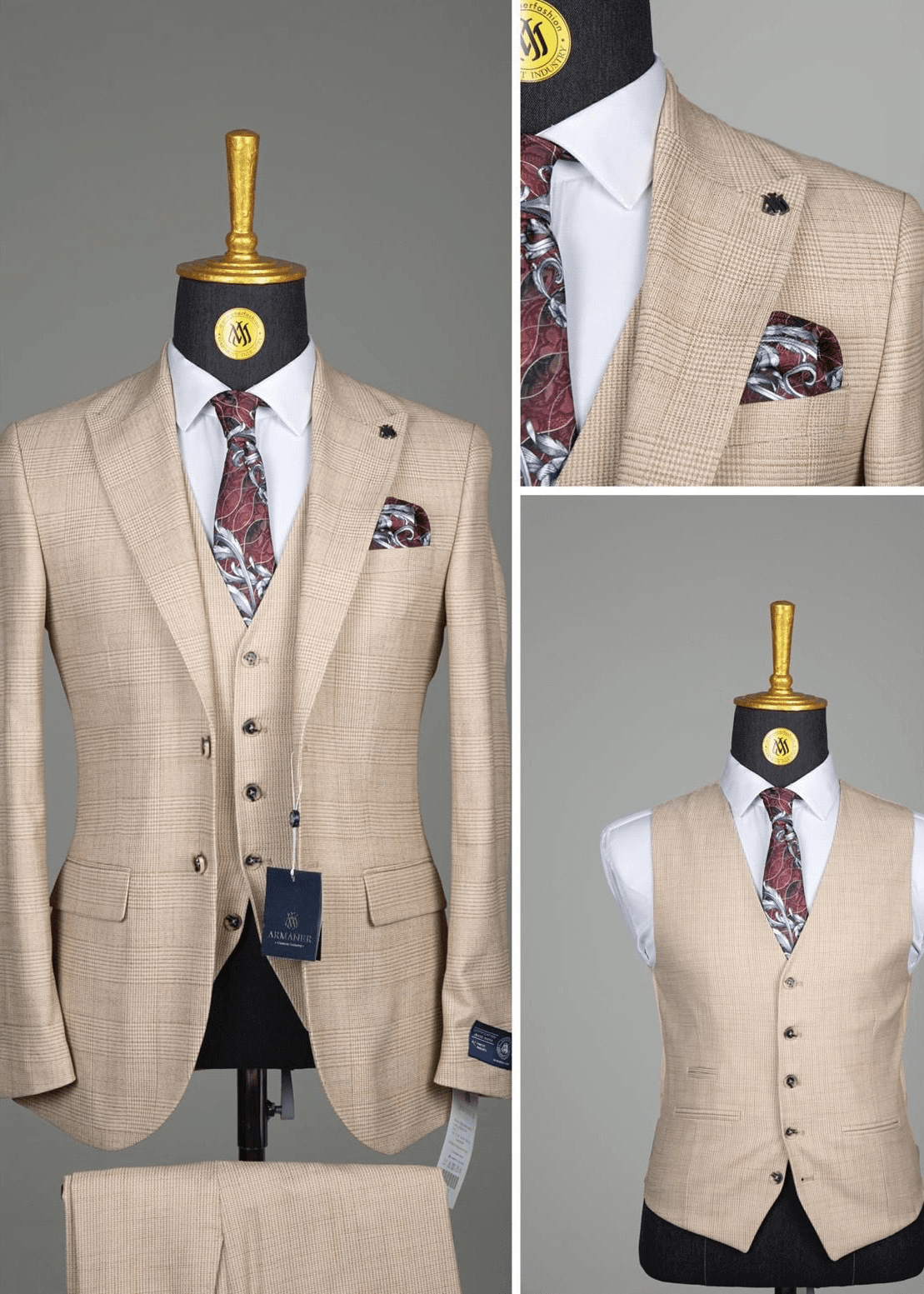 3 Piece Beige Suit