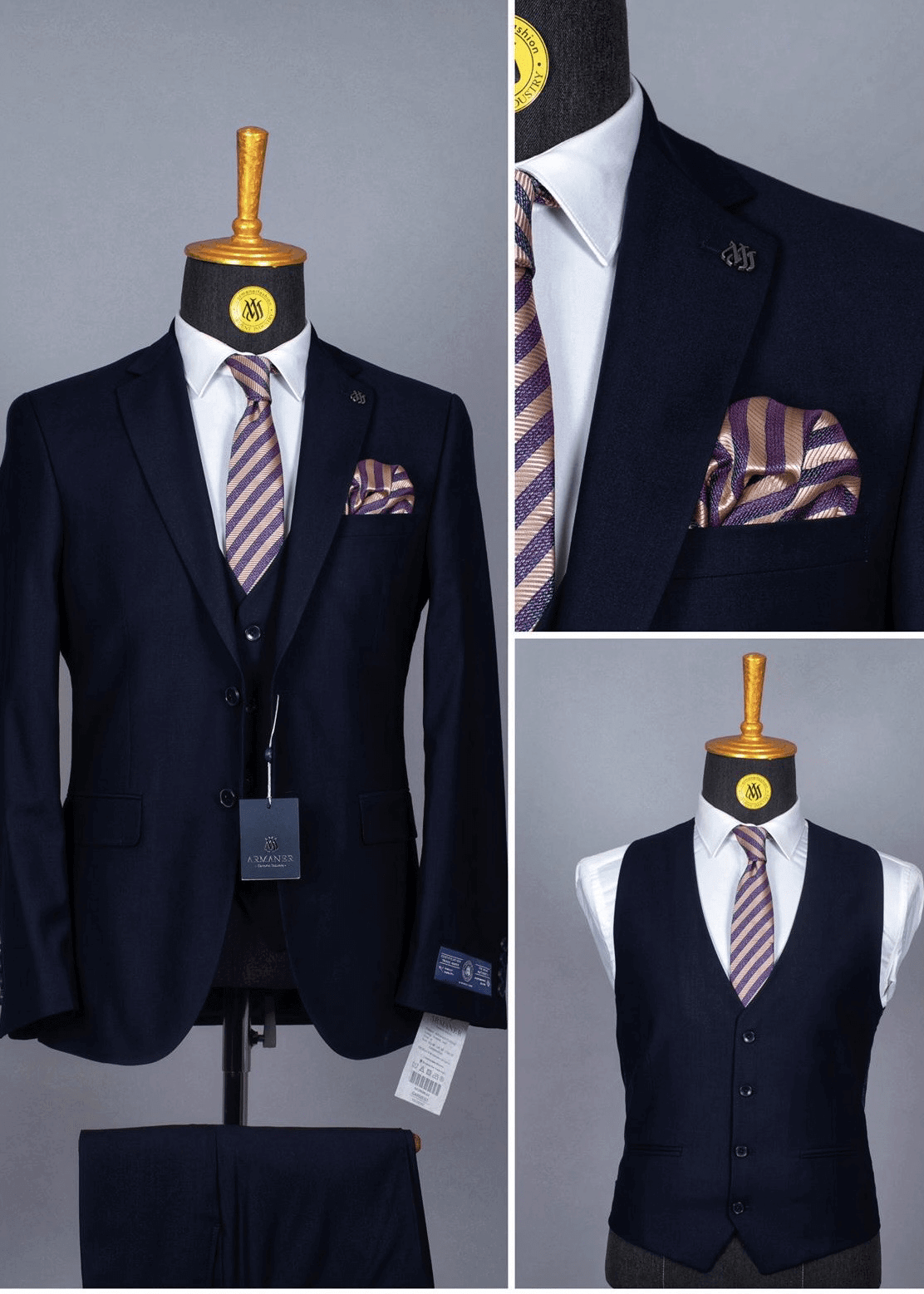 Costume 3 Pieces Bleu Marine