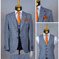 Costume 3 Pieces Bleu Motif pour homme à Dakar au Senegal COSTUMES 3 PIÈCES MOUBARAK SHOP