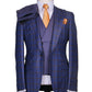 Costume 3 Pièces Homme - Deux Tons Bleu à Rayure Marron pour homme à Dakar au Senegal COSTUMES 3 PIÈCES 2 TONS MOUBARAK SHOP