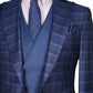 Costume 3 Pièces Homme - Deux Tons Bleu Noir en Tissu 100% Laine de Turquie pour homme à Dakar au Senegal COSTUMES 3 PIÈCES 2 TONS MOUBARAK SHOP