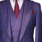Costume 3 Pièces Homme - Deux Tons Violet Rouge en Tissu 100% Laine de Turquie pour homme à Dakar au Senegal COSTUMES 3 PIÈCES 2 TONS MOUBARAK SHOP