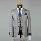 Costume 3 Pieces Gris Motif Carreaux pour homme à Dakar au Senegal COSTUMES 3 PIÈCES MOUBARAK SHOP