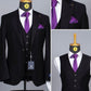 Costume noir coupe slim classique à un bouton COSTUMES 3 PIÈCES MOUBARAK SHOP