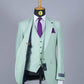 Costumes pour hommes : ensemble de costume 3 pièces vert opalin COSTUMES 3 PIÈCES MOUBARAK SHOP