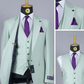 Costumes pour hommes : ensemble de costume 3 pièces vert opalin COSTUMES 3 PIÈCES MOUBARAK SHOP