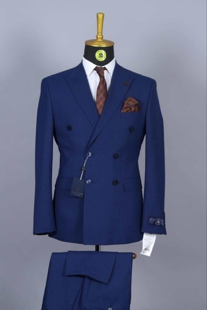 Costume Croisé Bleu Cobalt