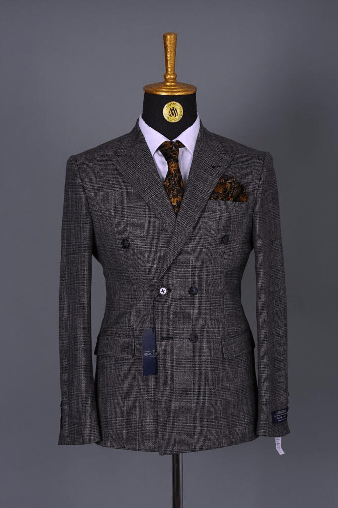 Costume Croisé Marron Motif V.I.P