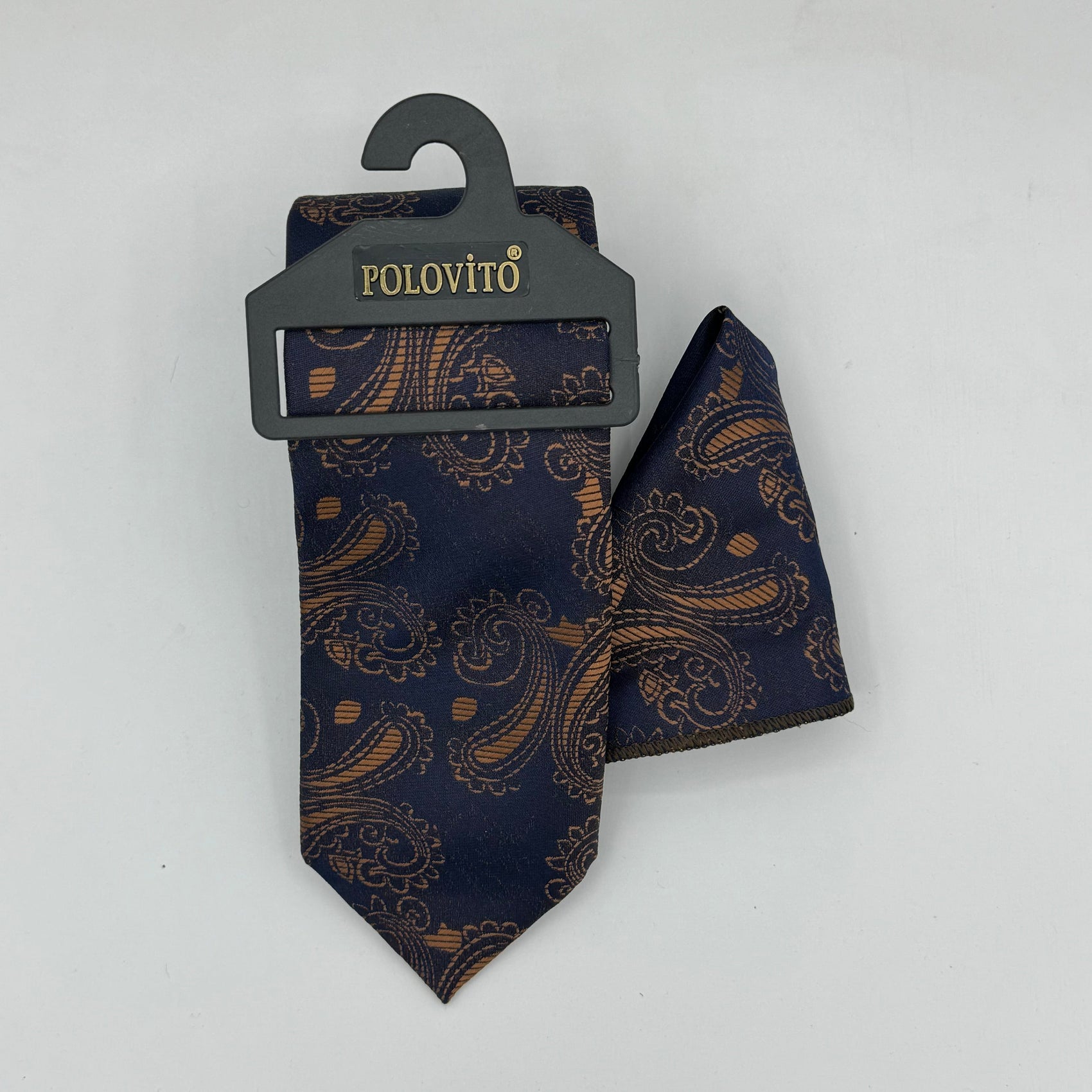 Cravate Pochette CVP032 - Bleu Motif