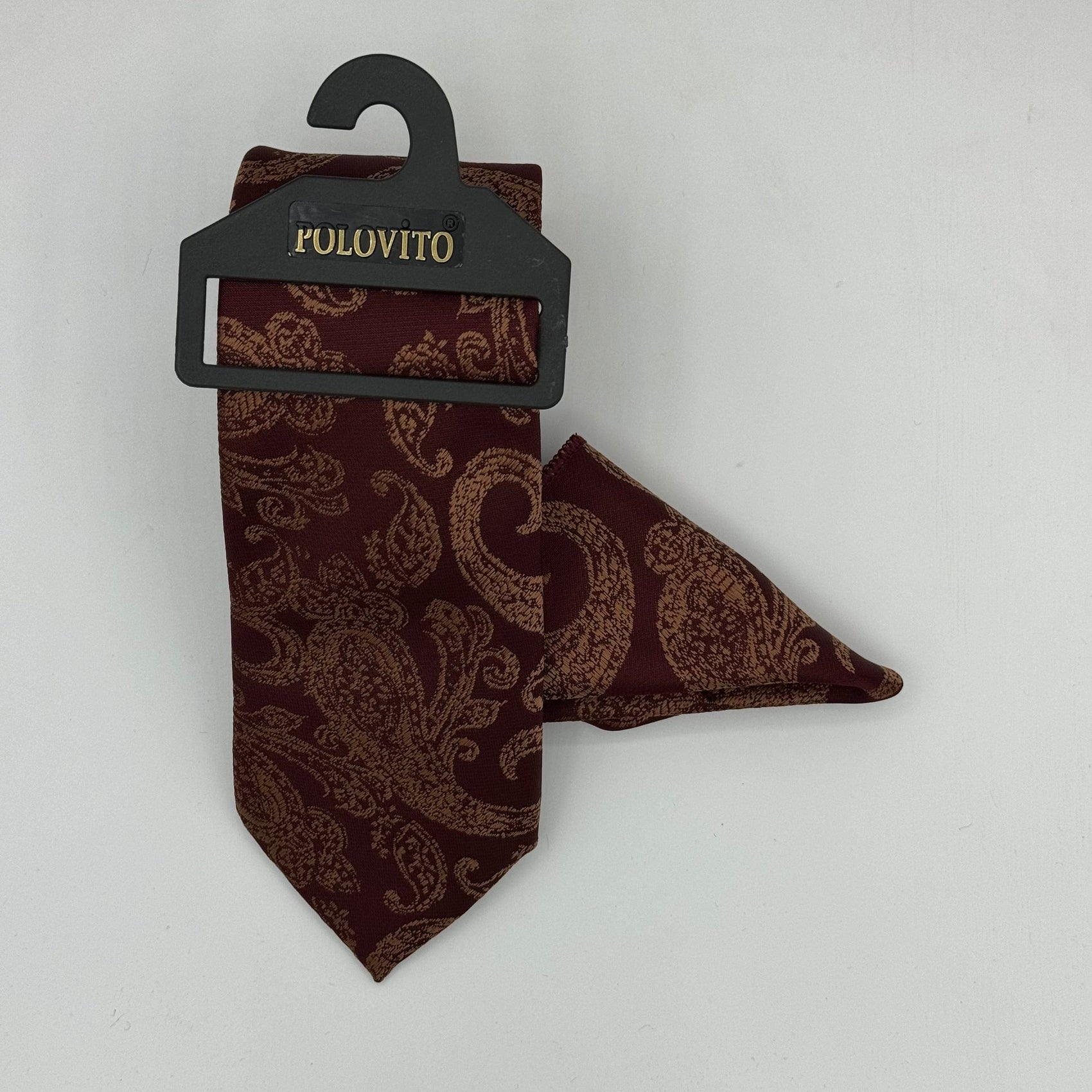 Cravate Pochette CVP055 - Rouge Motif