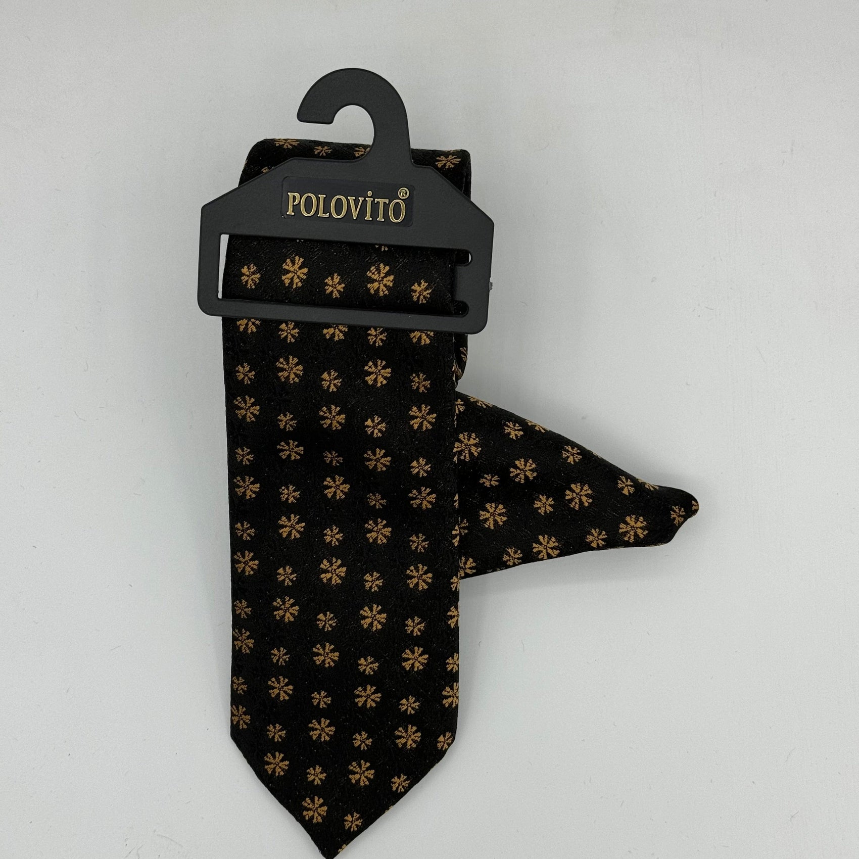 Cravate Pochette CVP123 - Noir Motif
