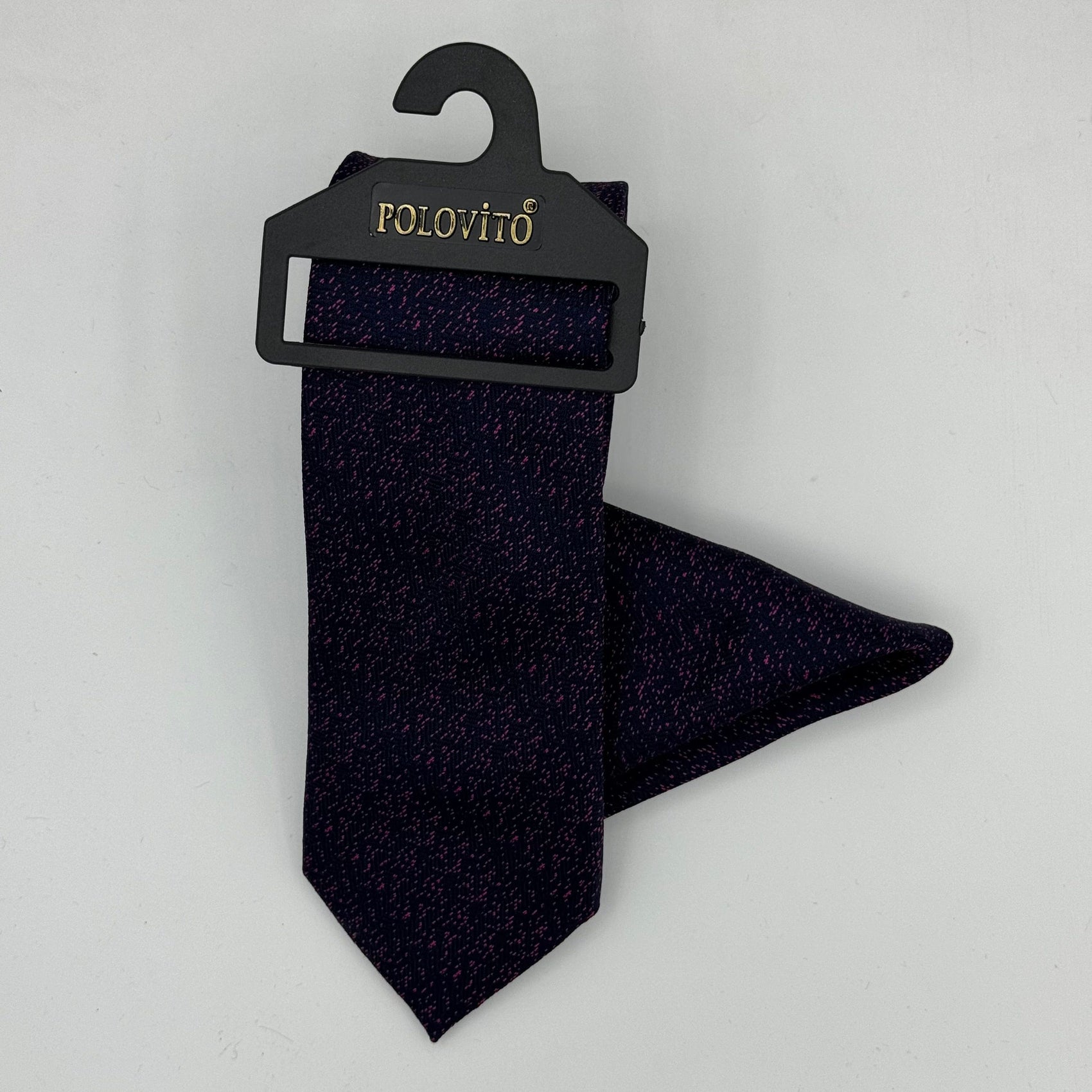 Cravate Pochette CVP126 - Mauve Motif