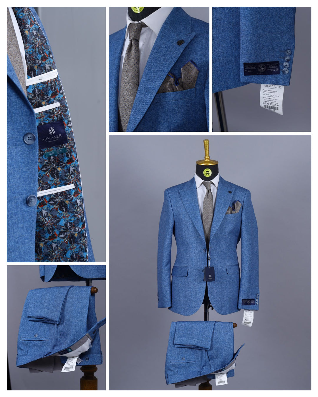 Costume 2 Pieces Bleu Ciel - V.IP - Moubarak Shop