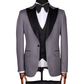 Ensemble smoking 3 pièces gris et pantalon de mariage noir SMOKINGS MOUBARAK SHOP