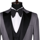 Ensemble smoking 3 pièces gris et pantalon de mariage noir SMOKINGS MOUBARAK SHOP