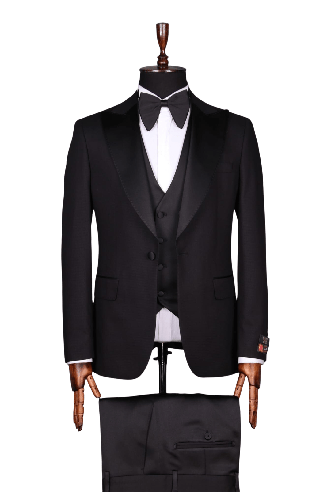 Ensemble smoking 3 pièces noir et pantalon de mariage noir SMOKINGS MOUBARAK SHOP