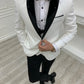 Ensemble smoking blanc et pantalon de mariage noir SMOKINGS MOUBARAK SHOP