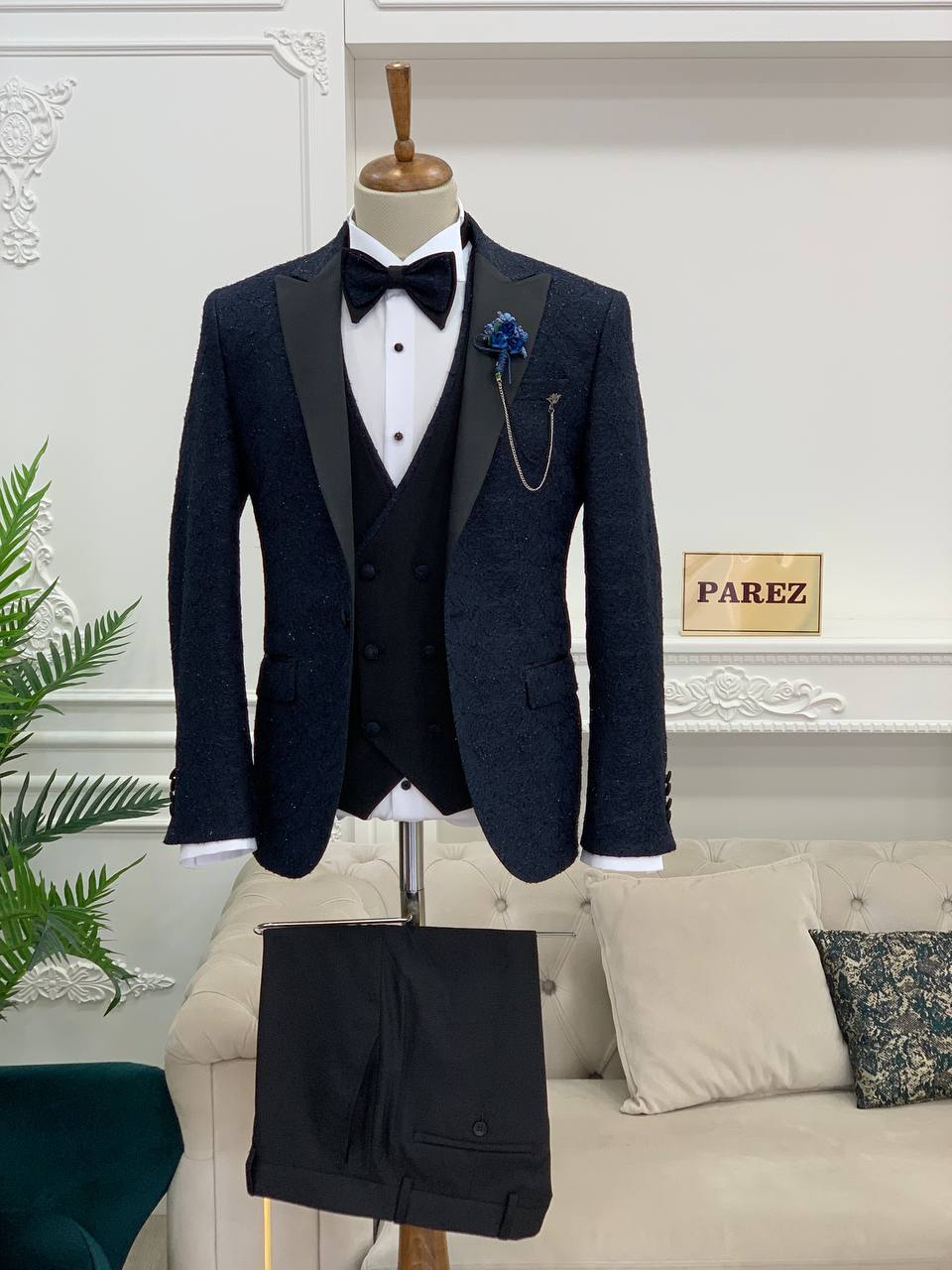 Blue Black Tuxedo