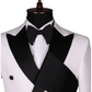 Ensemble smoking croisé blanc et pantalon de mariage noir SMOKINGS MOUBARAK SHOP
