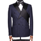 Ensemble smoking croisé bleu et pantalon de mariage noir SMOKINGS MOUBARAK SHOP