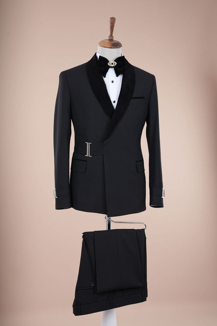 Ensemble smoking noir et pantalon de mariage noir SMOKINGS MOUBARAK SHOP