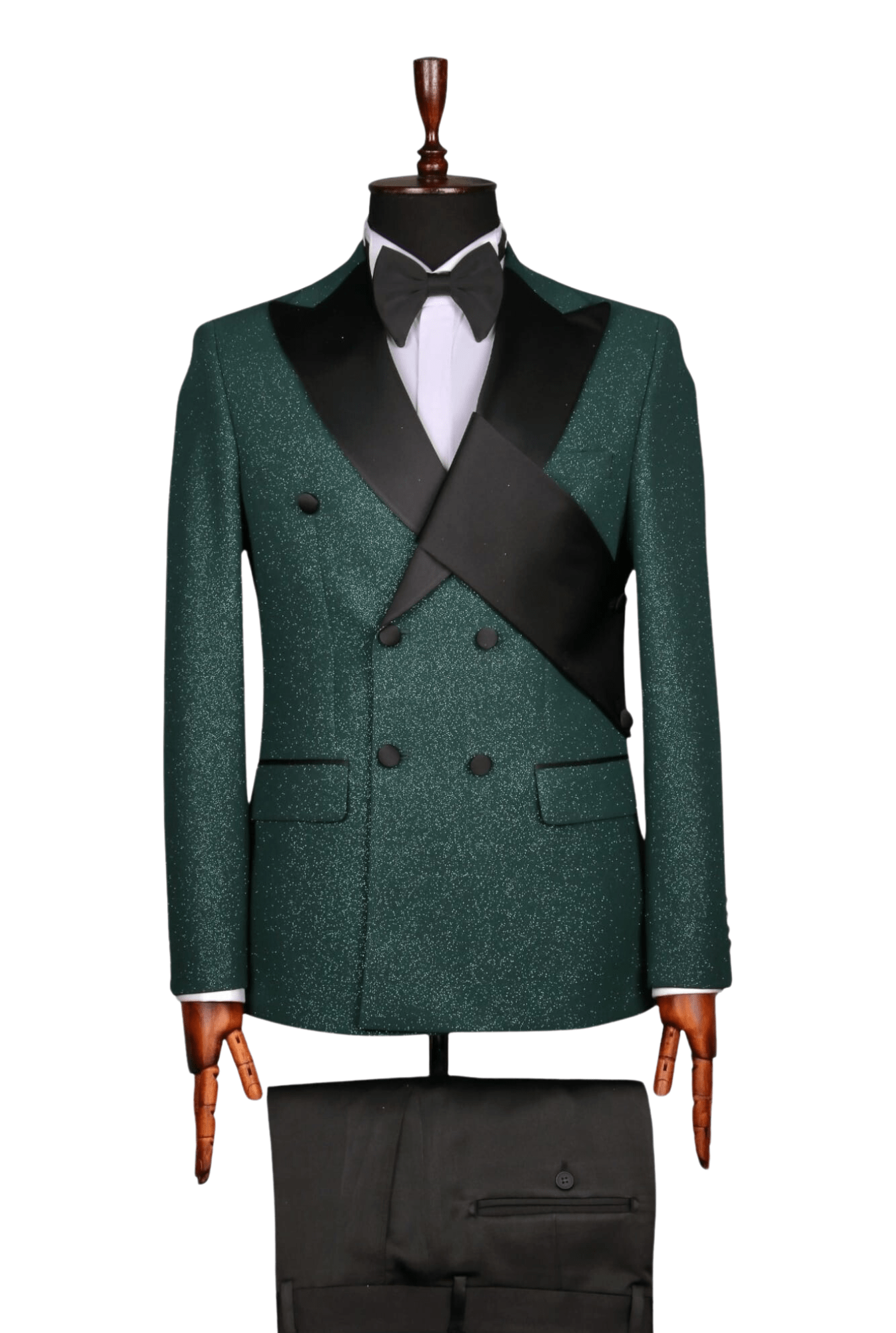 Double Breasted Tuxedo Green Black
