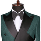Ensemble smoking croisé vert et pantalon de mariage noir SMOKINGS MOUBARAK SHOP