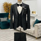 Ensemble smoking blanc et pantalon de mariage noir SMOKINGS MOUBARAK SHOP